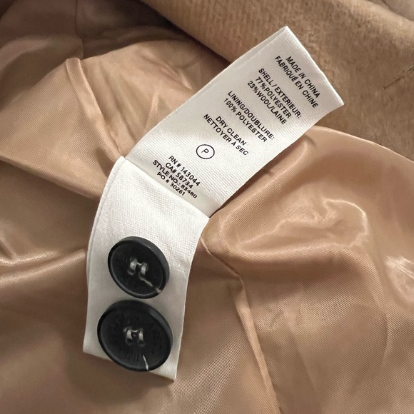 Avec Les Filles Double-Breasted Camel Pea Coat - Picture 7 of 7